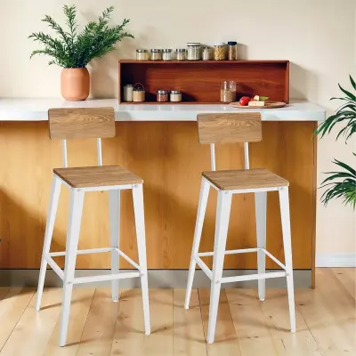 Set barskih stolica 45.4x45.4x102.2 cm smeđa
