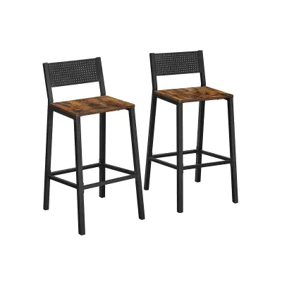 Set 2 barske stolice 43,1x50,7x97,2 cm smeđa