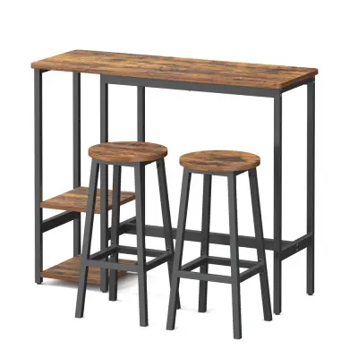 Set barskih stolova 40x110x90 cm smeđa