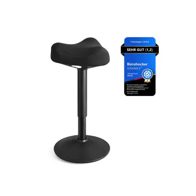 Stolica za stajanje, podesiva visina 58-83 cm, crna
