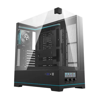 Darkflash DY450 PRO ATX kućište za računalo s 1x 120 mm ventilatorom, crno