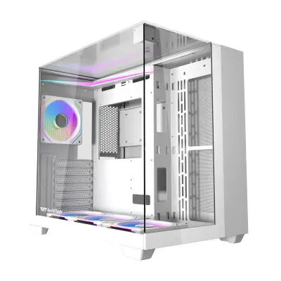 Darkflash TH285 PC kućište s RGB ventilatorima, bijelo