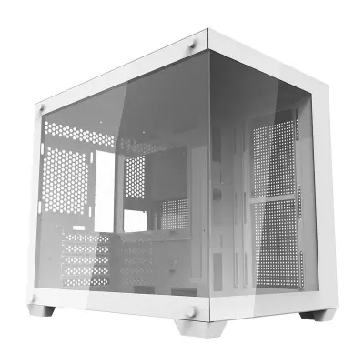 Darkflash C285MP ATX kućište za računalo s ventilacijom i panelom od kaljenog stakla, bijelo