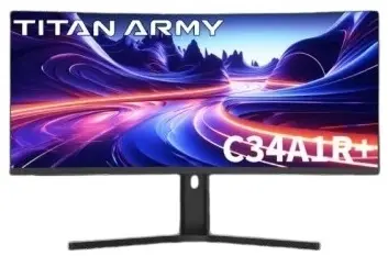 Monitor 34" Titan Army C34A1R+, Fast VA, UWQHD, 200Hz, zakrivljen 1500R