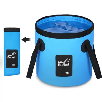 Sklopiva kanta 20L, prijenosna, kompaktna (5 cm), višenamjenska za kampiranje | AQUAFOLD