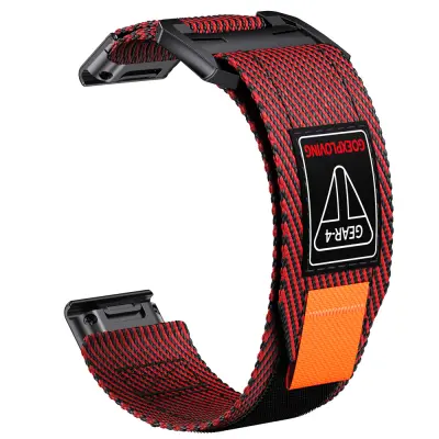 Remen od tkanog najlona 26 mm s brzim otpuštanjem za Garmin satove Crvena