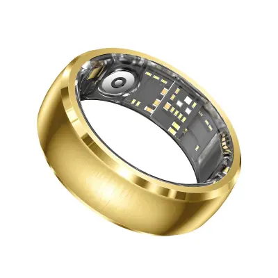 Pametni prsten od nehrđajućeg čelika s touchscreenom i gestama Gold veličina 11