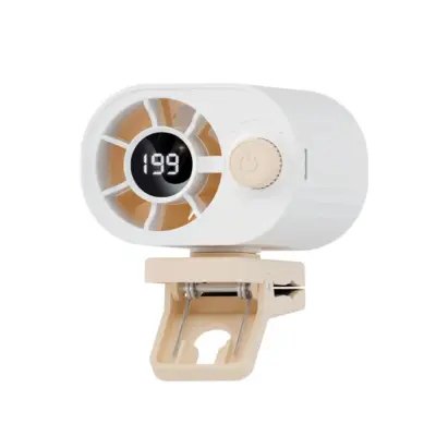 Prijenosni clip ventilator za struk 199 brzina, USB, 360° White