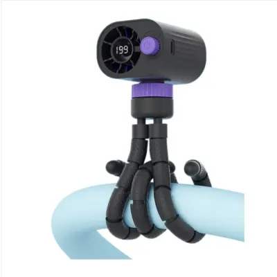 Octopus ventilator - prijenosni USB, tihi, 199-nivoa 360° fleksibilni DarkGrey