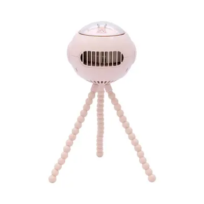 Prijenosni Octopus Bezrebrasti Mini Ventilator, 4 Brzine, 11.8cm x 11cm Pink