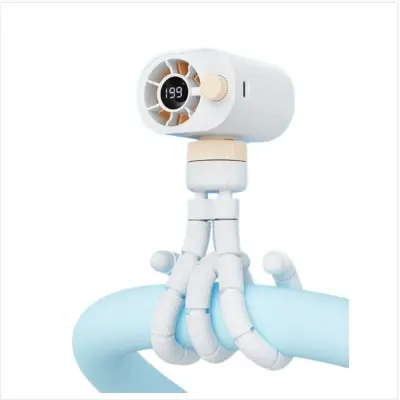 Octopus ventilator - prijenosni USB, tihi, 199-nivoa 360° fleksibilni White