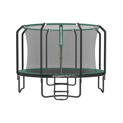 Trampolin okrugli 366x270 cm Crni