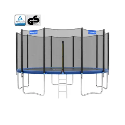 Trampolin okrugli trampolin s sigurnosnom mrežom 244 cm plavi