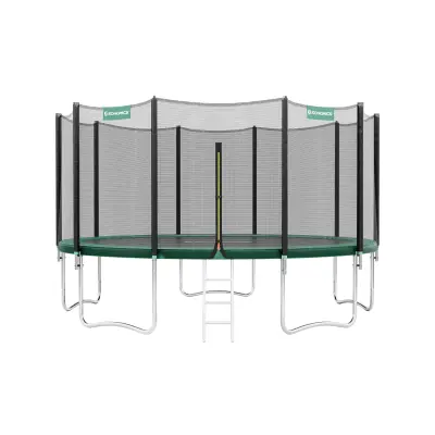 Trampolin Okrugli trampolin sa sigurnosnom mrežom 427x270 cm Zeleno