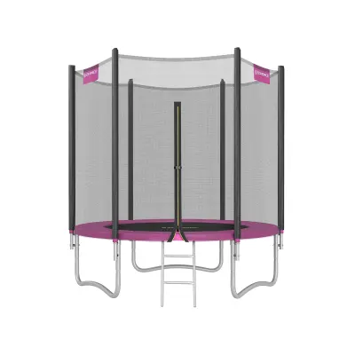 Trampolin okrugli trampolin s sigurnosnom mrežom 244 cm crno plavi