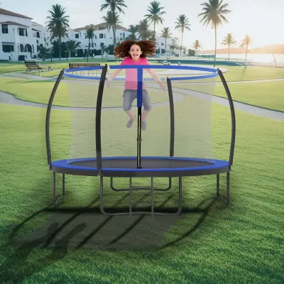 Trampolin 366x270 cm Crno Plava