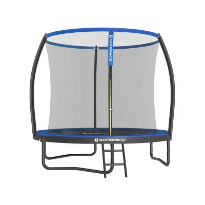 Trampolin Okrugli trampolin s sigurnosnom mrežom 244x239 cm Crno plava