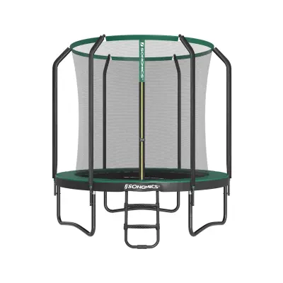 Trampolin okrugli vrtni trampolin 244x239 cm crno plavi