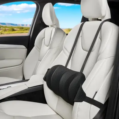 Ergonomski memorijski jastuk za kralježnicu u automobilu Black