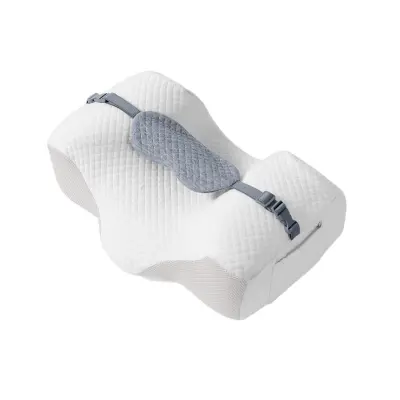 4D vratni jastuk protiv bočnog spavanja s memorijom i mrežom grey+white