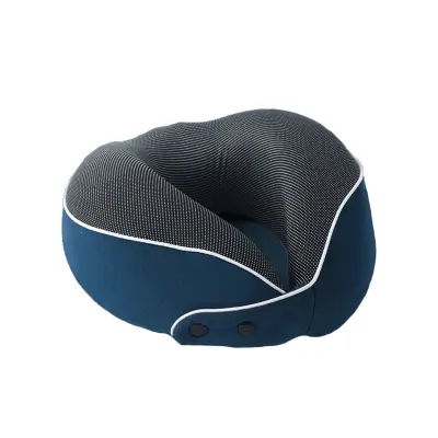 U-jastuk od memorijske pjene za vrat s 3-točkovnom podrškom Blue+Black