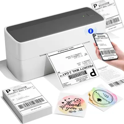 Bluetooth termalni pisač etiketa 203dpi, 150mm/s, 108mm širine White+Black