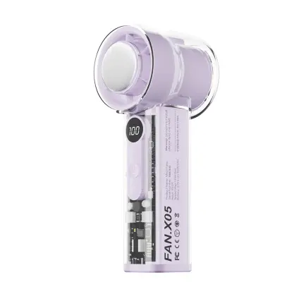 Prijenosni ručni ventilator s ledenim hlađenjem, 3000mAh, USB-C Purple