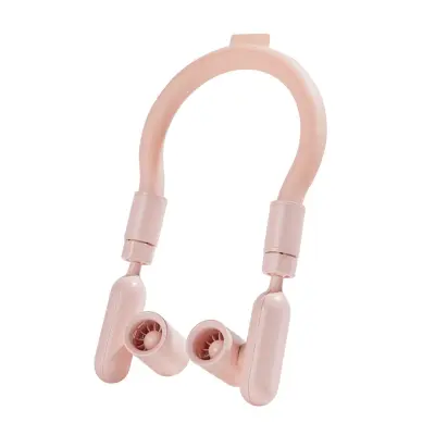 Prijenosni vratni ventilator s ledenim prstenom, 2000mAh, 360° podesiv Pink