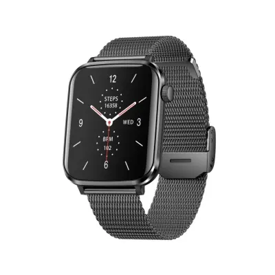 V82 pametni sat s metalnim remenom, 1.85 inch HD zaslon, Bluetooth pozivi Black