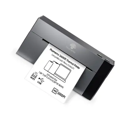 WiFi termo etiketni pisač 300dpi, WiFi i Bluetooth, 108mm Grey+Black
