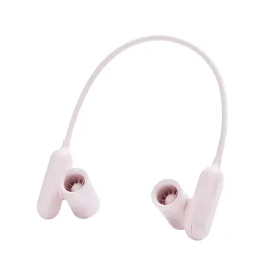 Prijenosni vratni ventilator 2000mAh, 3 brzine, USB punjenje Pink