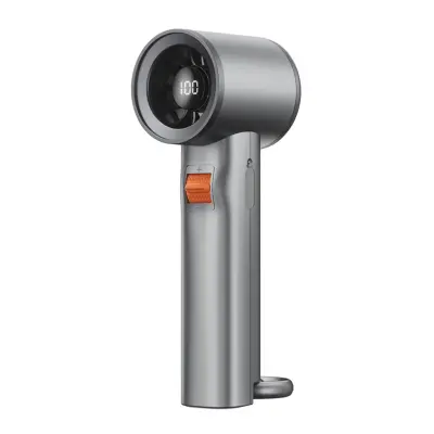 Digitalni turbo ventilator s karabinom — 3000mAh, Type-C brzo punjenje Gray