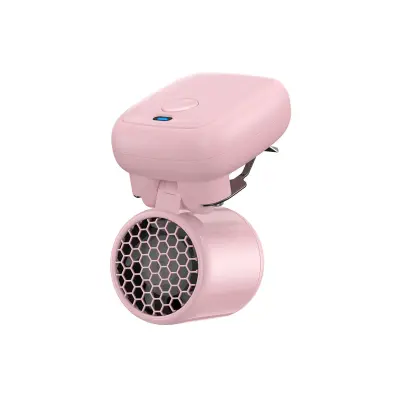 Prenosivi USB mini ventilator s kopčom, 1200mAh i dvije brzine Pink