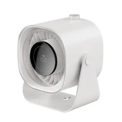 Mini čelični stolni ventilator 5000mAh s digitalnim zaslonom White