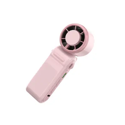 Sklopivi USB ručni ventilator 2000mAh s nošenjem oko vrata, 3 brzine Pink