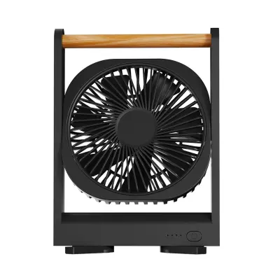 Ravan prijenosni stolni ventilator 2000mAh, Type-C, magnetski Black