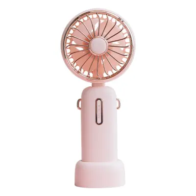 Prenosivi džepni punjivi ventilator 4800mAh, 3 brzine, s trakicom Pink