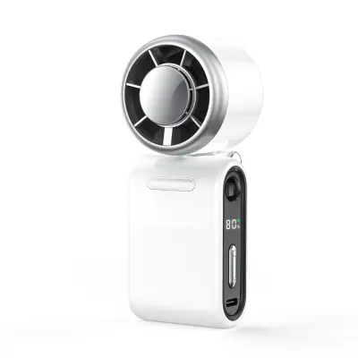 3-u-1 sklopivi prijenosni ventilator s ledenim hlađenjem i zaslonom White
