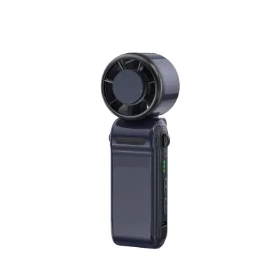 Sklopivi prijenosni ventilator visokog protoka, USB, 2000mAh, crni