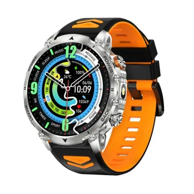 Pametni sat s Bluetooth pozivima, 1.7 inch IPS zaslon, 1400mAh Silver Orange