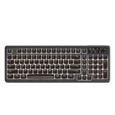 Žičana 99-tipkovna RGB tipkovnica s gumbom za glasnoću Black