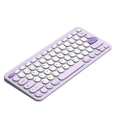Dual-mode bežična tipkovnica — 78 tipki, škare, punjiva, Bluetooth Purple