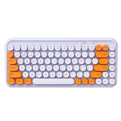 84-tipkovna kompaktna bežična tipkovnica, Bluetooth i 2.4G Purple