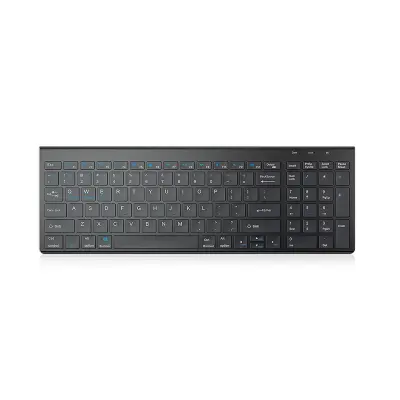 Bežična tipkovnica Bluetooth 5.0/3.0 s 2u1 USB/Type-C prijamnikom Black