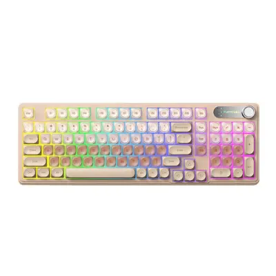 98-tipkovna tri-mode tipkovnica s RGB i PBT tipkama, rotacijski gumb