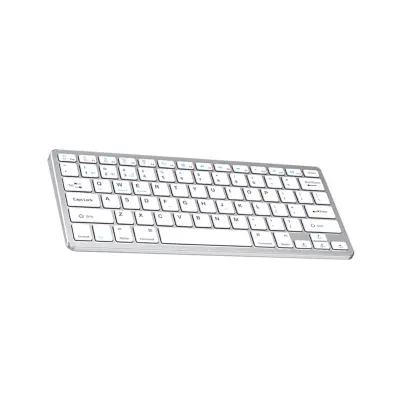 Tri-mode bežična tipkovnica 2.4G + Bluetooth 3.0/5.0, tihi dizajn Silver