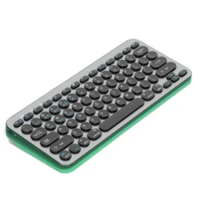 Dual-mode bežična tipkovnica — 78 tipki, škare, punjiva, Bluetooth Gun Black
