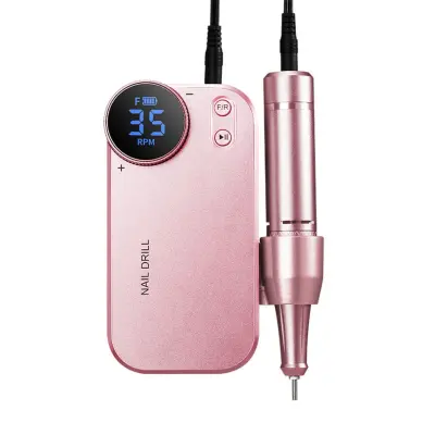Prijenosna bežična manikirna brusilica s LED zaslonom i 4500mah Pink