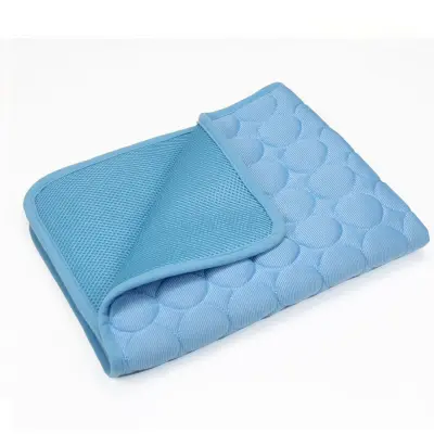 Hladilna prostirka za ljubimce, ice silk tkanina i PP, plava