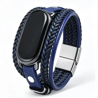Pleteni magnetski remen za Xiaomi Mi Band 10/9/8, 19cm x 3.5cm Blue